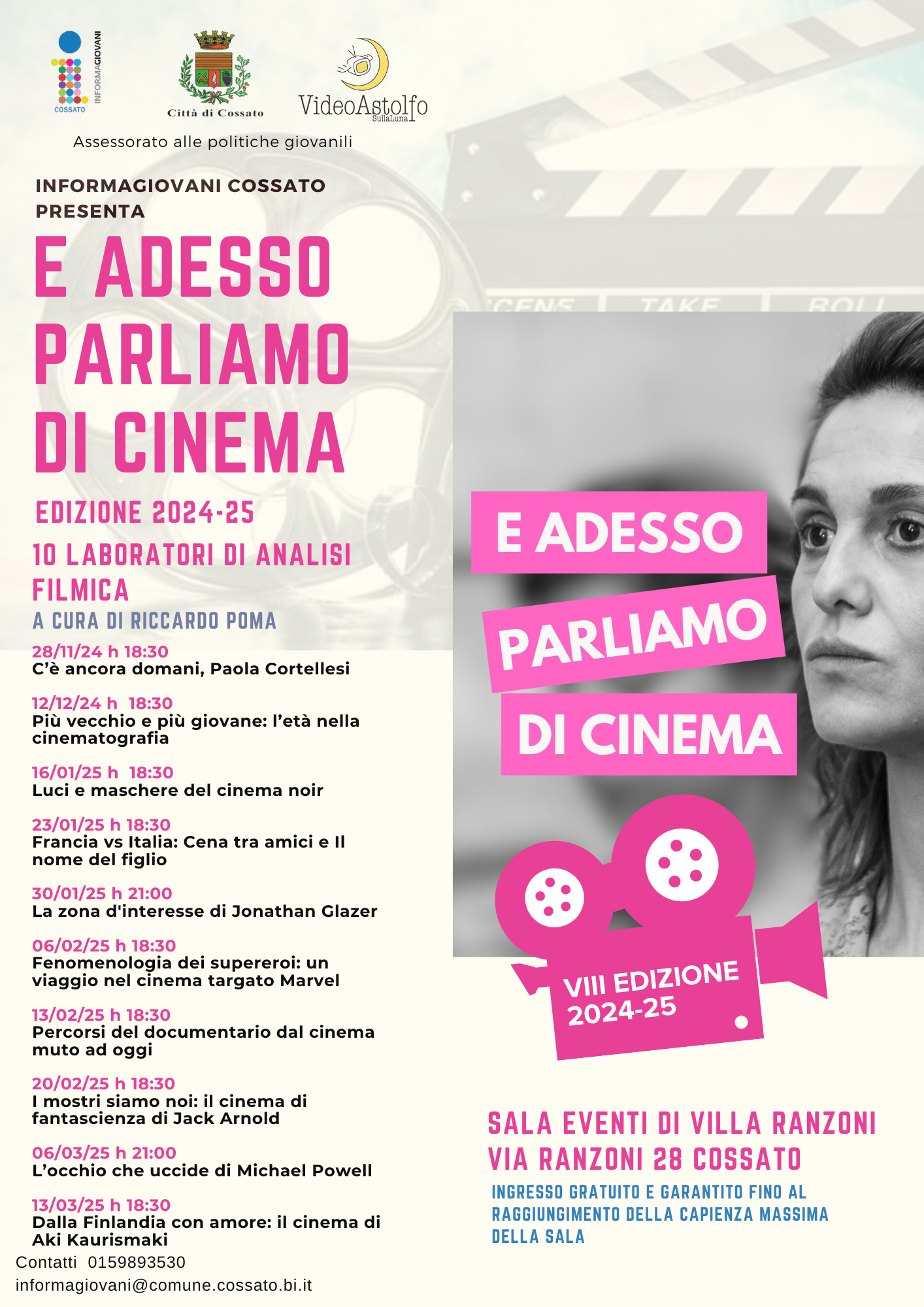 E ADESSO PARLIAMO DI CINEMA, OTTAVA EDIZIONE 2024-25