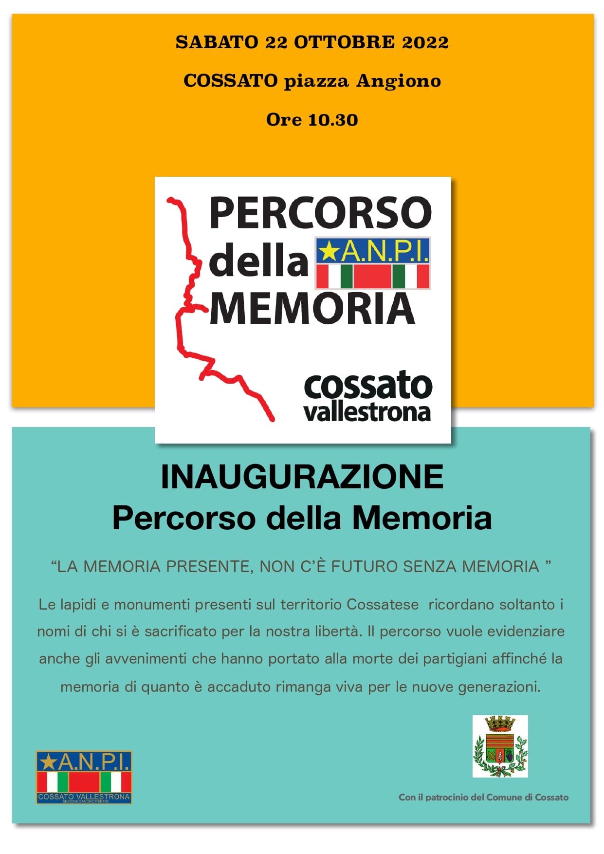 INAUGURAZIONE PERCORSO DELLA MEMPRIA