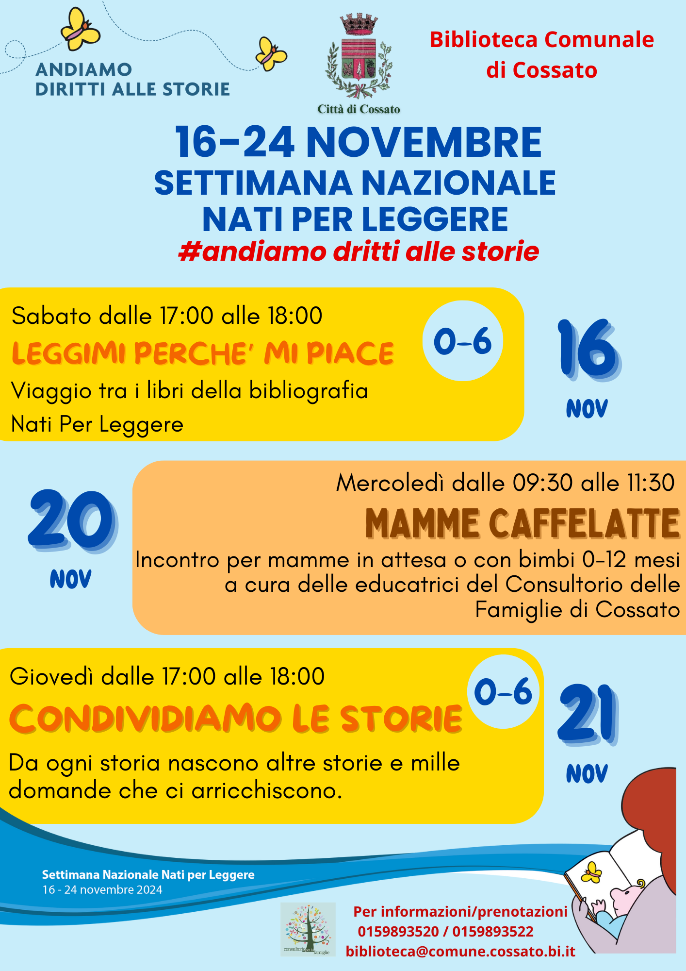 16 - 24 NOVEMBRE  - SETTIMANA NAZIONALE NATI PER LEGGERE 